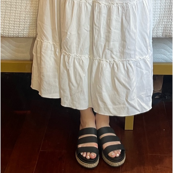 MIA Women’s Black Strappy Platform Sandals with Jute Detailing Size 8.5 - Picture 5 of 10